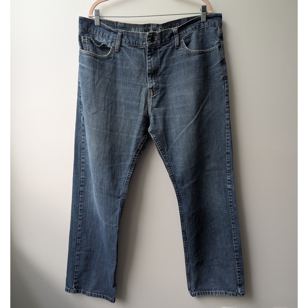 Nautica Jeans Co Relaxed Fit Blue Denim Straight Leg 38x32 Streetwear Classic